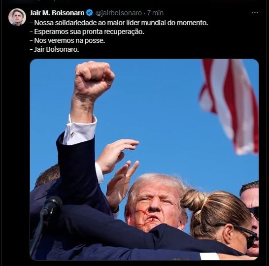 Bolsonaro se solidariza com Trump: “Nos veremos na posse”