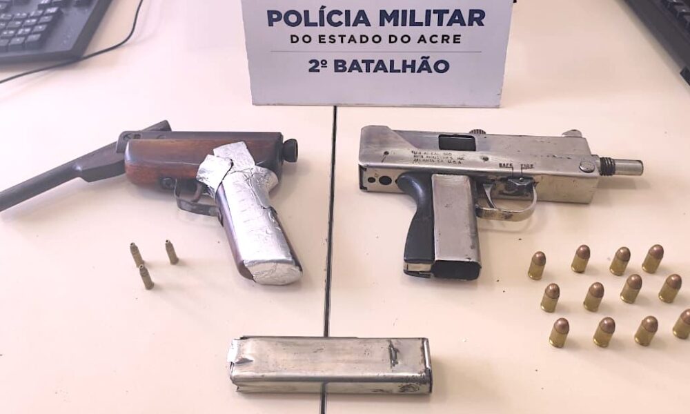 Duas armas de fogo e munições são apreendidas no bairro Taquari