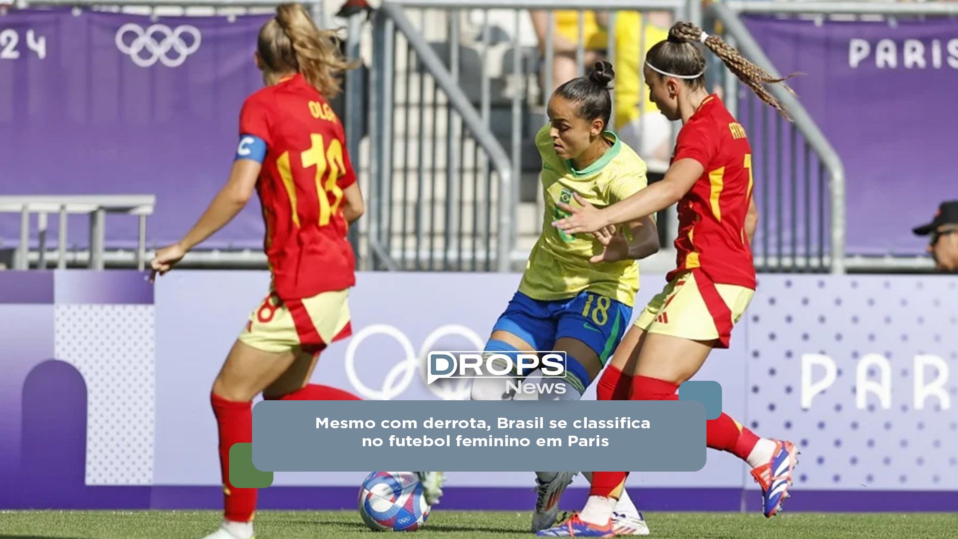 Mesmo com derrota, Brasil se classifica no futebol feminino em Paris