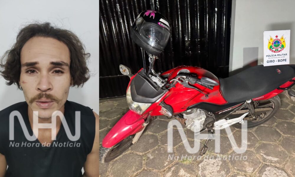 Motociclista é agredida durante roubo em Rio Branco e recebe atendimento no PS; criminoso foi preso