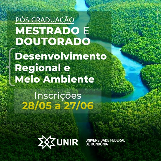 UNIR: Inscrições para mestrado e doutorado encerram-se essa semana