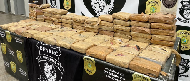 Traficante é preso com 100 quilos de maconha dentro de casa no Jorge Teixeira