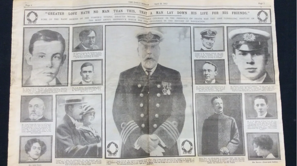 Jornal relatando naufrágio do Titanic é descoberto em guarda-roupa após 112 anos