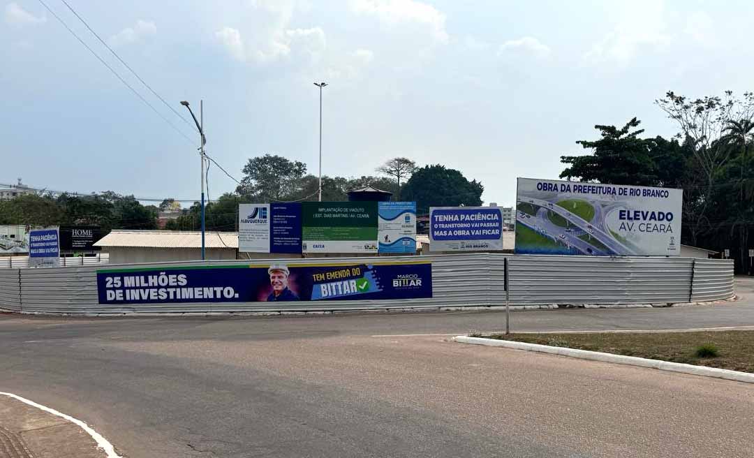 MPF recomenda à prefeitura que retire propaganda de Márcio Bittar em obra de viaduto