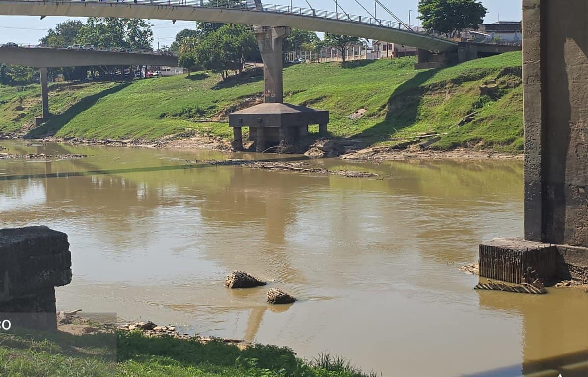 Nível do Rio Acre segue baixando na capital e está a apenas 7 cm da menor cota histórica