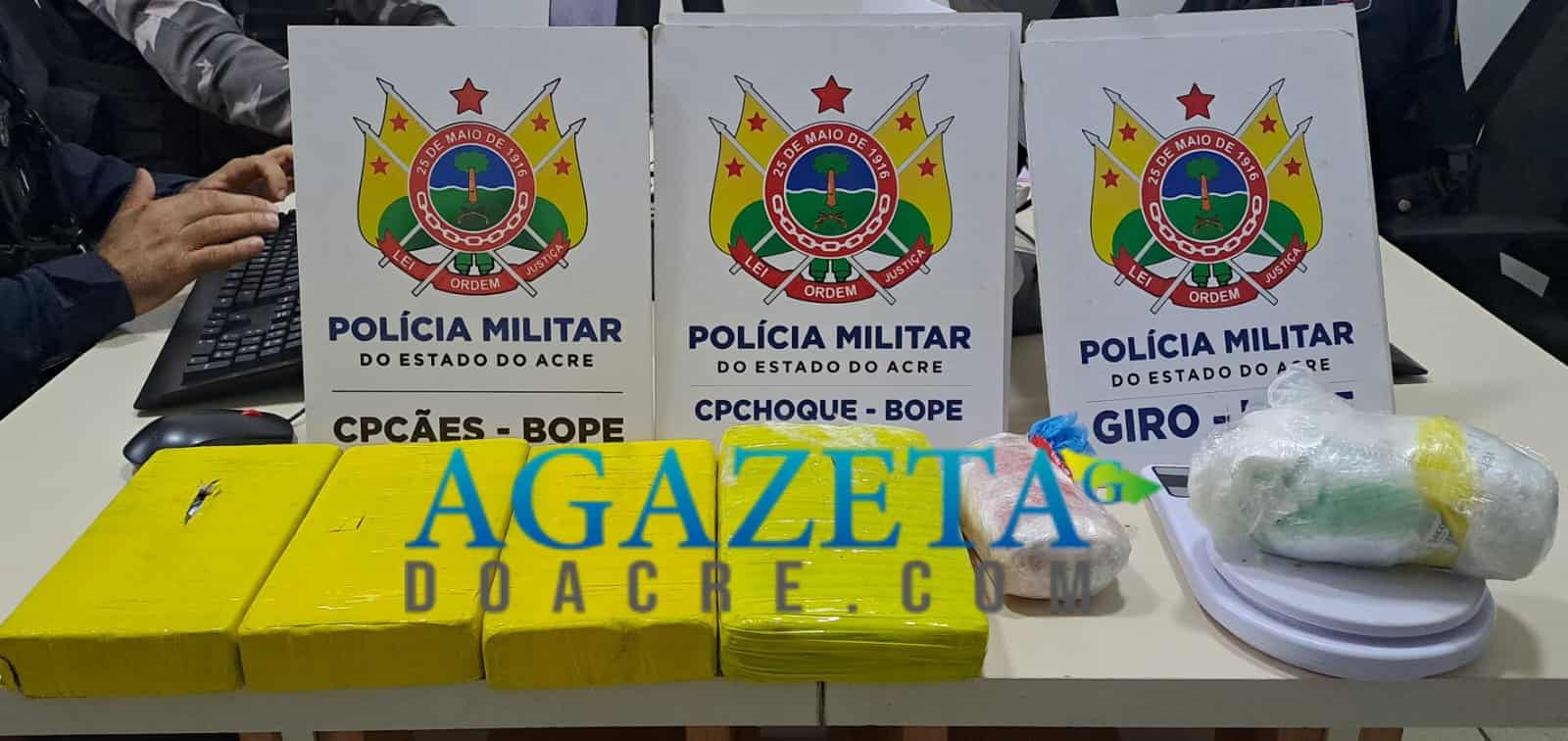 PM apreende 4 kg de maconha e pasta base de cocaína no Bairro Vitória