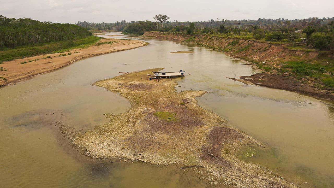 Rio Juruá está em alerta máximo de seca no município de Marechal Thaumaturgo