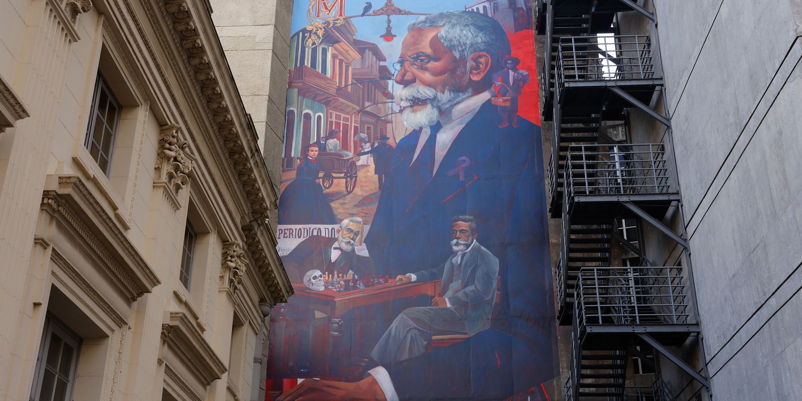 Academia Brasileira de Letras inaugura mural de Machado de Assis