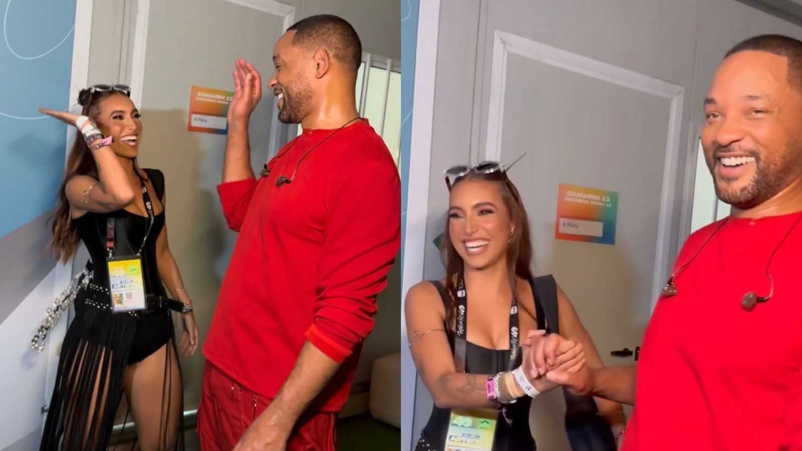 Antes do Rock in Rio, Will Smith fez dancinha com a tiktoker Vanessa Lopes; veja