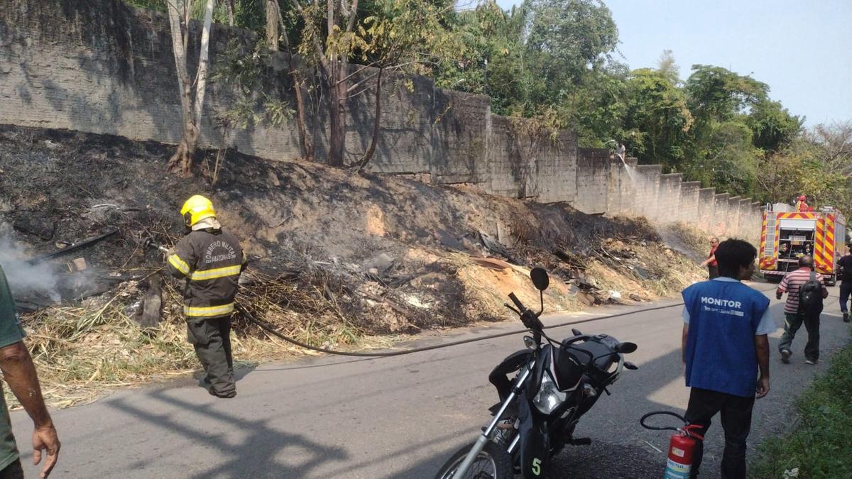 Homem é flagrado ateando fogo no lado externo de parque do Inpa