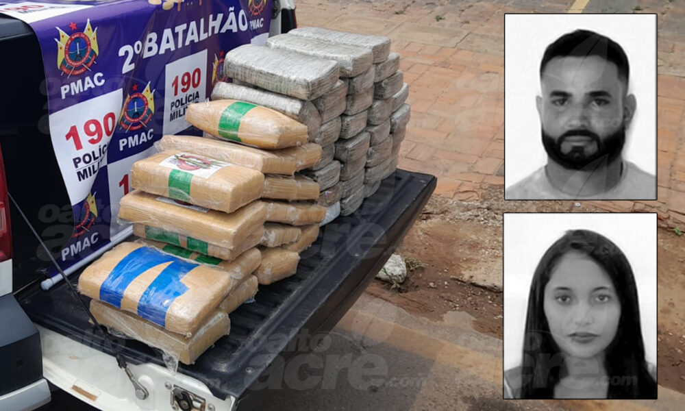 Polícia Militar prende casal e apreende 50 kg de drogas em operação no Segundo Distrito de Rio Branco