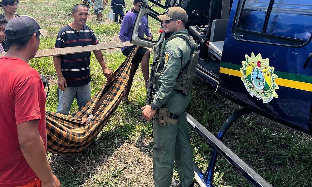 Segurança Pública realiza ação de resgate aeromédico em aldeia indígena