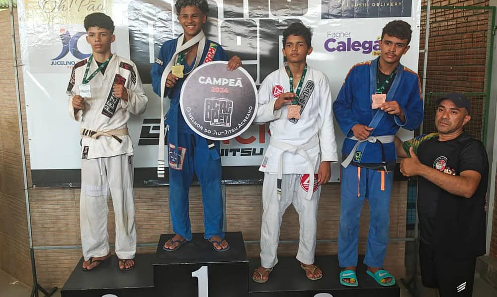 Atletas do Projeto Força e Honra da PMAC se destacam no Acre Open de Jiu-Jitsu