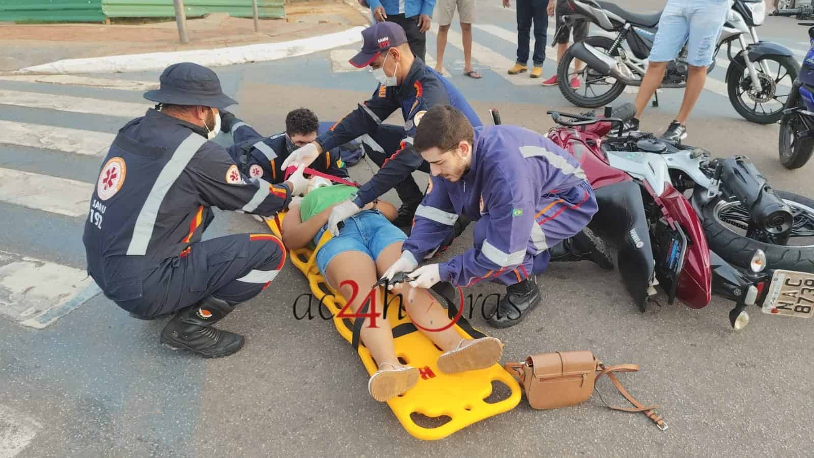 Colisão entre motos deixa mulher desacordada e ferida em Rio Branco – ac24horas.com