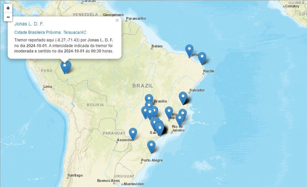 Moradores se assustam com tremor de terra e estrondo no interior do Acre: ‘senti minhas pernas tremerem’