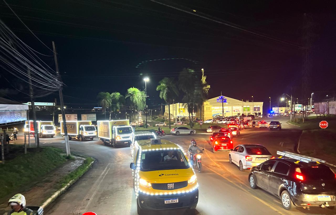 Carreata em Rio Branco celebra 35 anos da campanha Papai Noel dos Correios