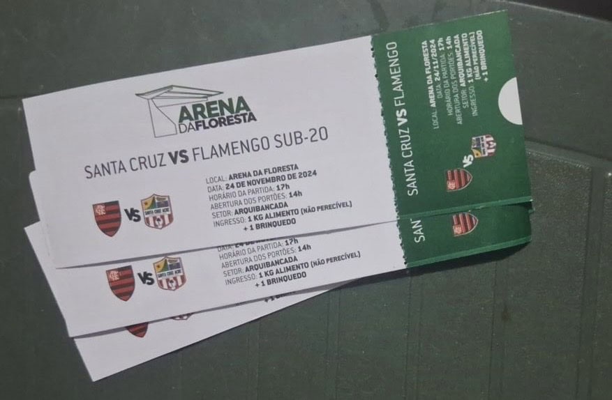 Ingressos para jogo do Flamengo na reinauguração da Arena da Floresta são postos à venda de forma irregular em grupos