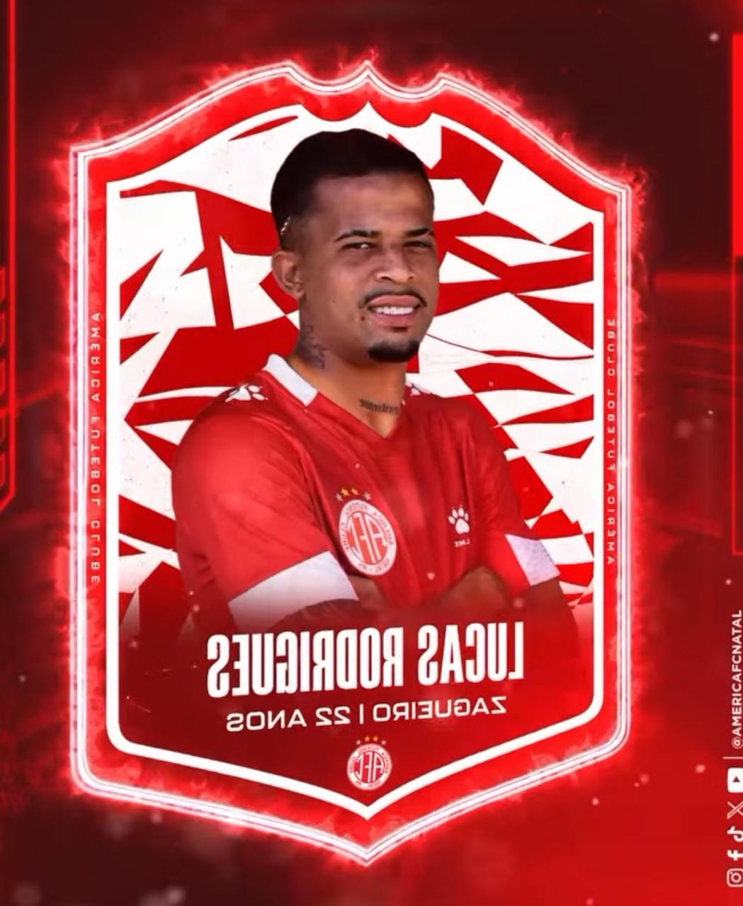 Lucas Rodrigues é anunciado como novo reforço do América para 2025