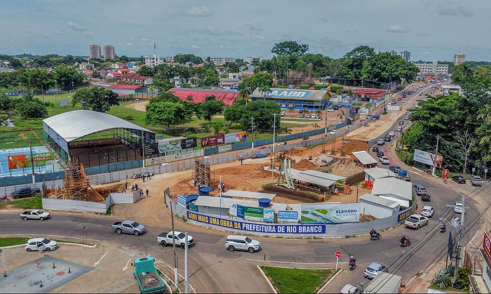 Prefeito de Rio Branco visita obras do viaduto Mamed Bittar e destaca impactos positivos no trânsito de Rio Branco