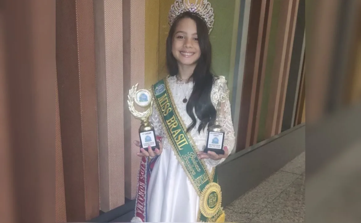 Roraimense de 10 anos é a nova Miss Brasil Beleza Brasileira 2024 na categoria infantil